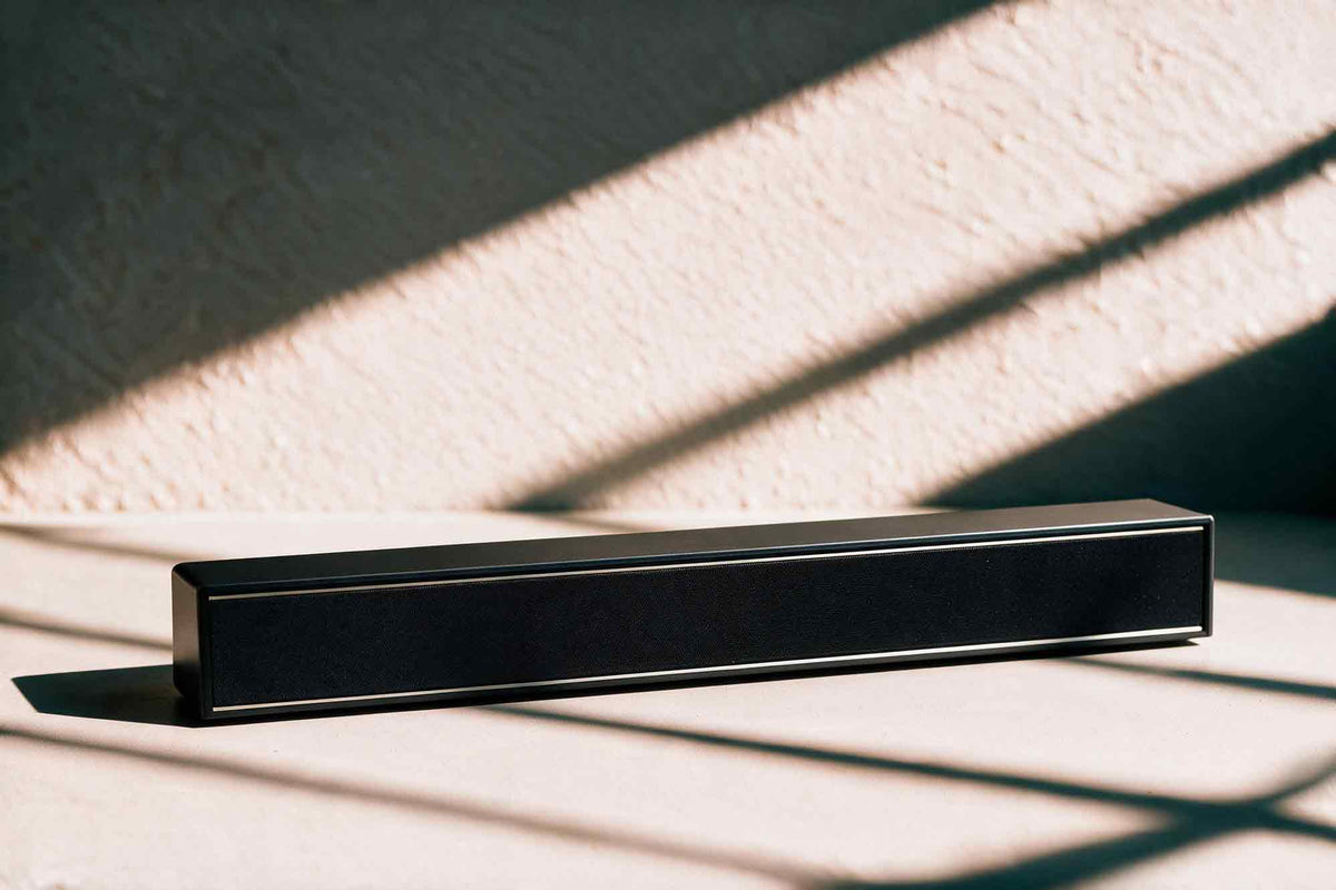 Leon's FrameBar Ultima Starts at $5,750: a Soundbar Built to the Exact Width of the TV Frame Above It