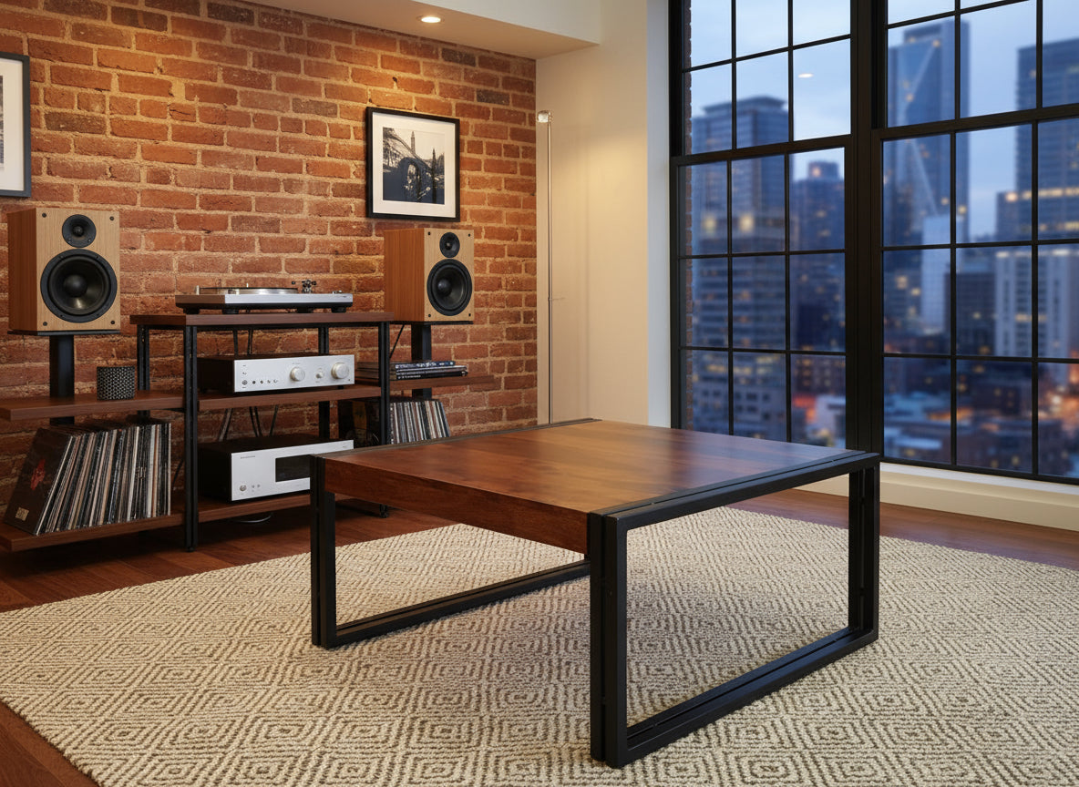 Sheesham Wood coffee Table with Iron Legs
