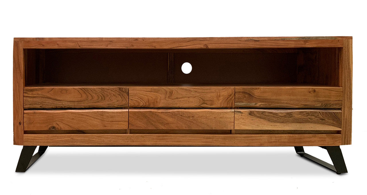 Live Edge Acacia Audio Console