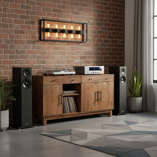 Sparrow Solid Wood 4 Door Sideboard Buffet Cabinet - Brown