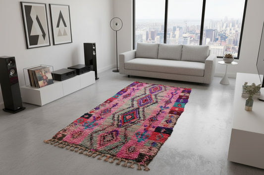 Jean Vintage Moroccan Runner Rug | 3’5” x 7’7”