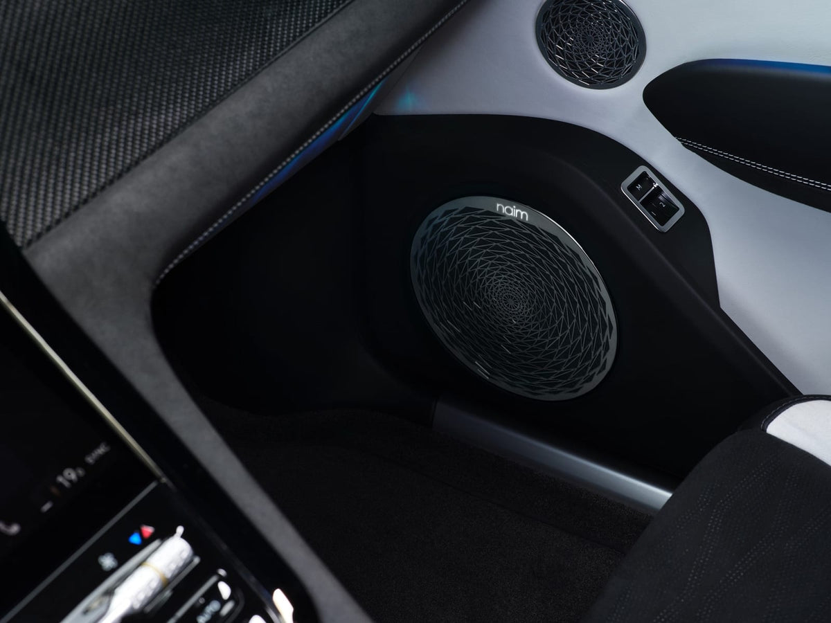 Naim for Bentley speaker grille in the door of the Bentley Torcal