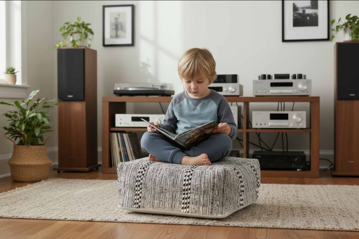 Handwoven Moroccan Zanafi Pouf