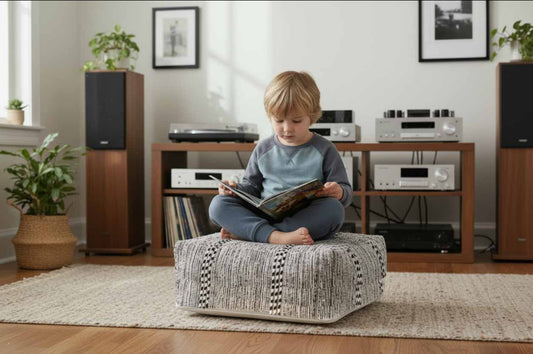 Handwoven Moroccan Zanafi Pouf