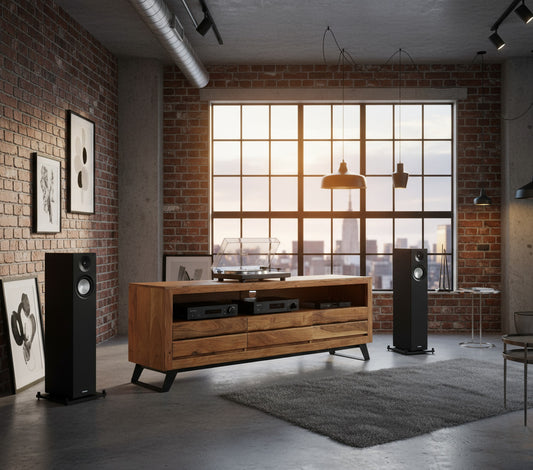 Live Edge Acacia Audio Console