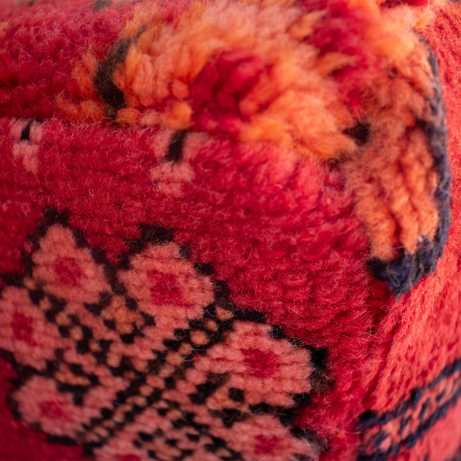 Handwoven Moroccan Rug Pouf