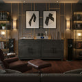 Sparrow Solid Wood 4 Door Sideboard - Gray