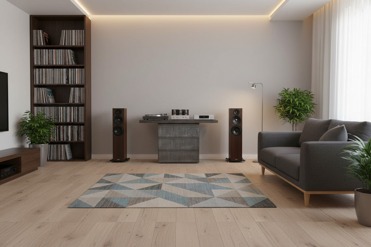 Modern Ash Gray Rib Carved Solid Wood 54" Long Console