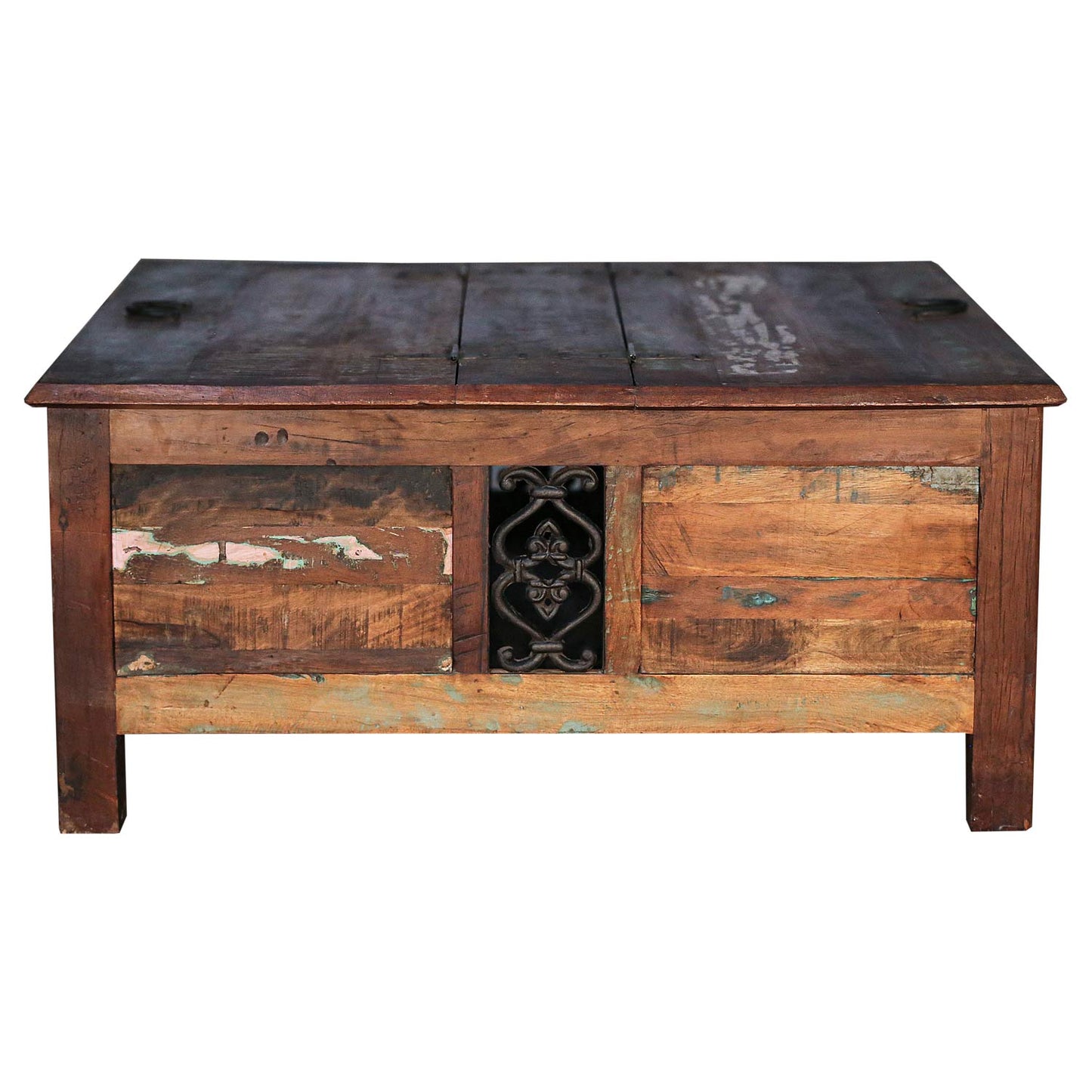 40 in. Square Reclaimed Wood Storage Trunk Coffee Table
