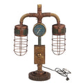 Eclectic Industrial Gears And Gauge Upcycled Table Lamp