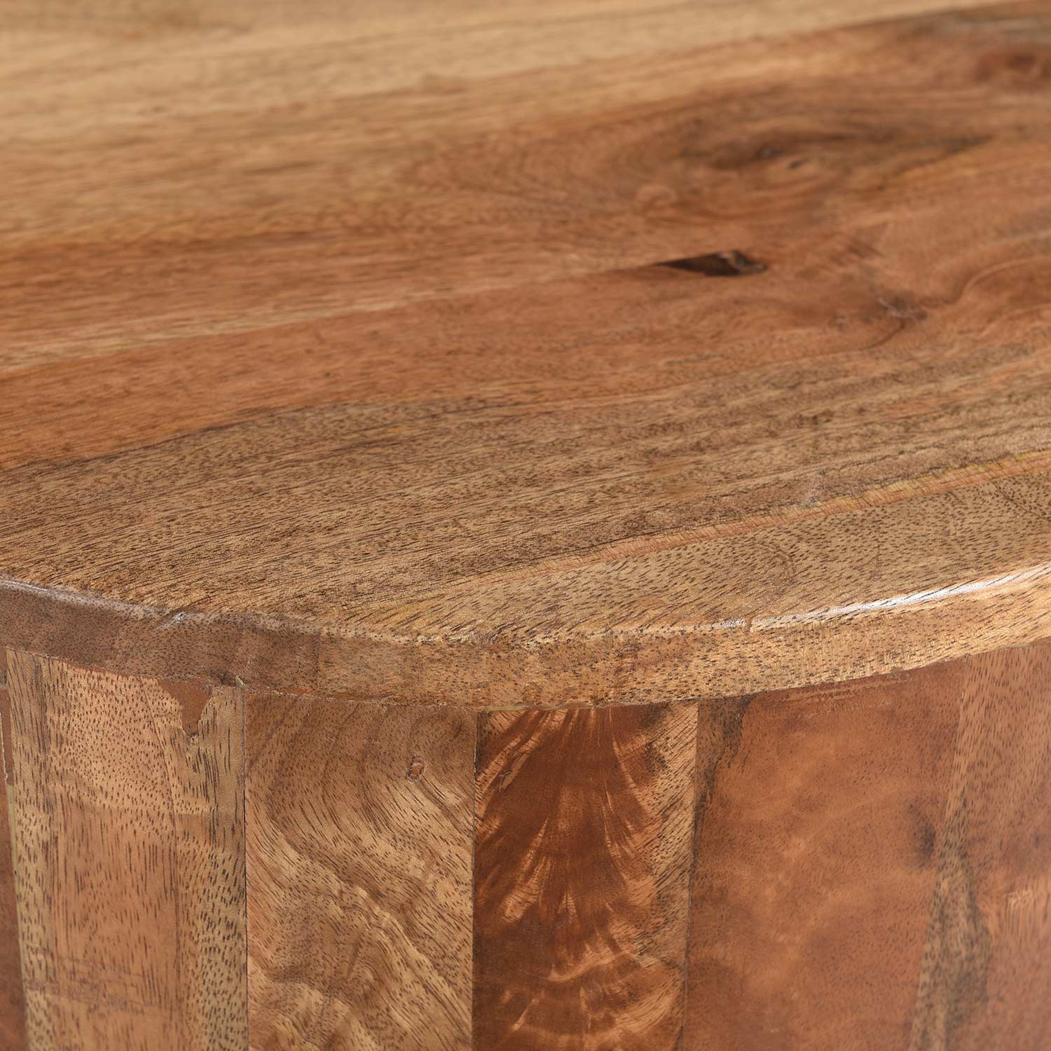 Reclaimed Wood Farmhouse 20" Round Drum End Table
