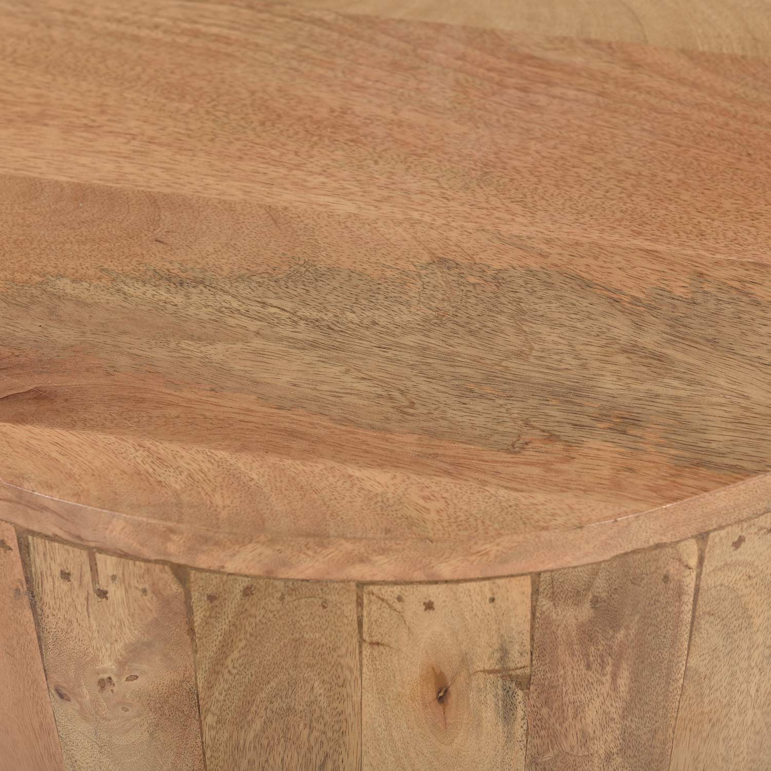 Reclaimed Wood Farmhouse 20" Round Drum End Table