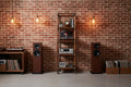 Eclectic Reclaimed Wood And Copper Pipes Repurposed 55 in. Tall Display Rack On Wheels