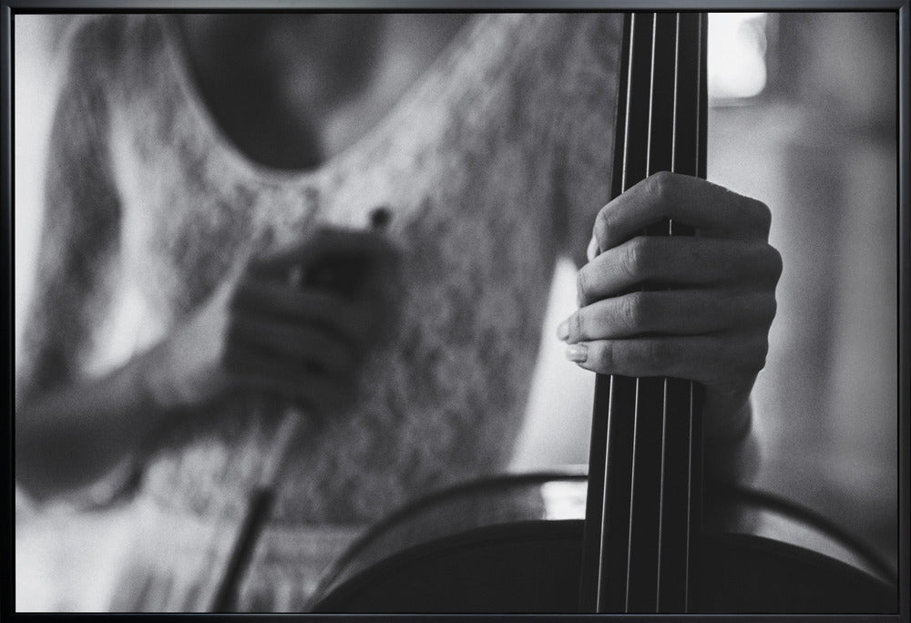 Wall art break for the cello