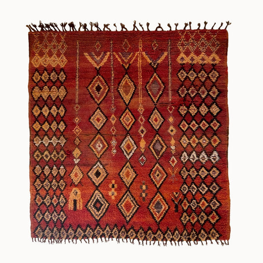 Arthur Vintage Moroccan Square Area Rug | 5’10” x 6’6”