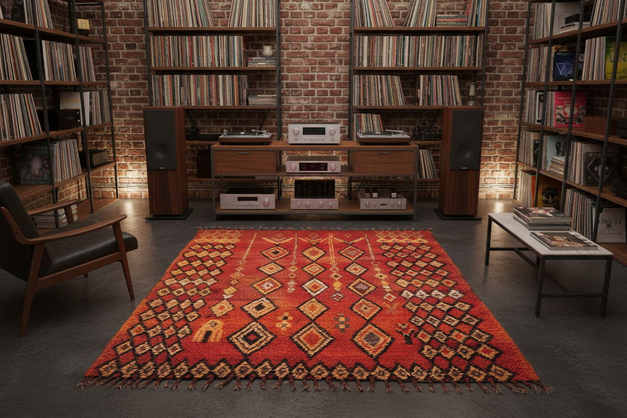 Arthur Vintage Moroccan Square Area Rug | 5’10” x 6’6”