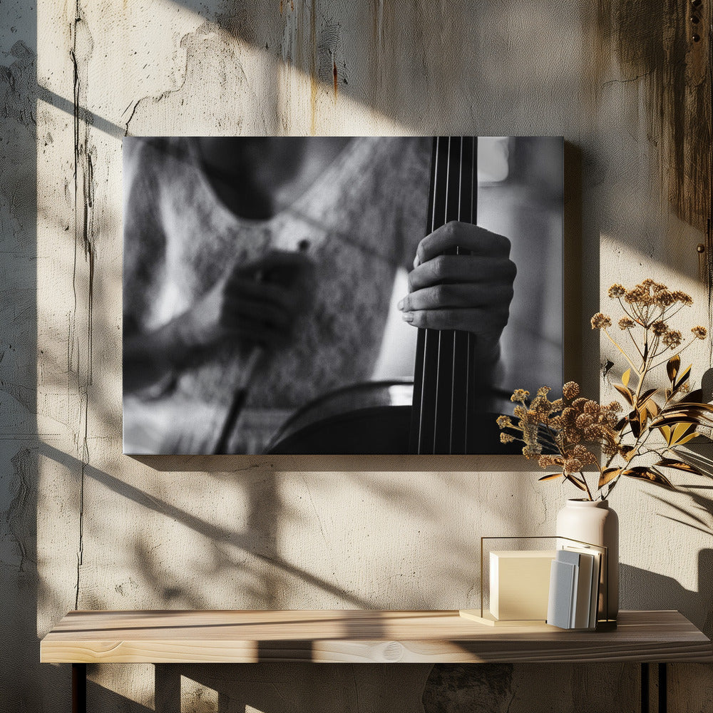 Wall art break for the cello