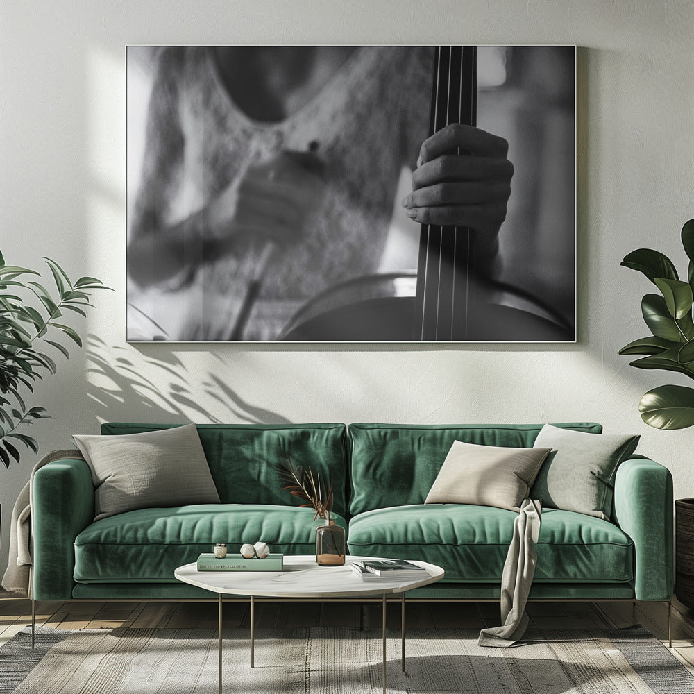 Wall art break for the cello