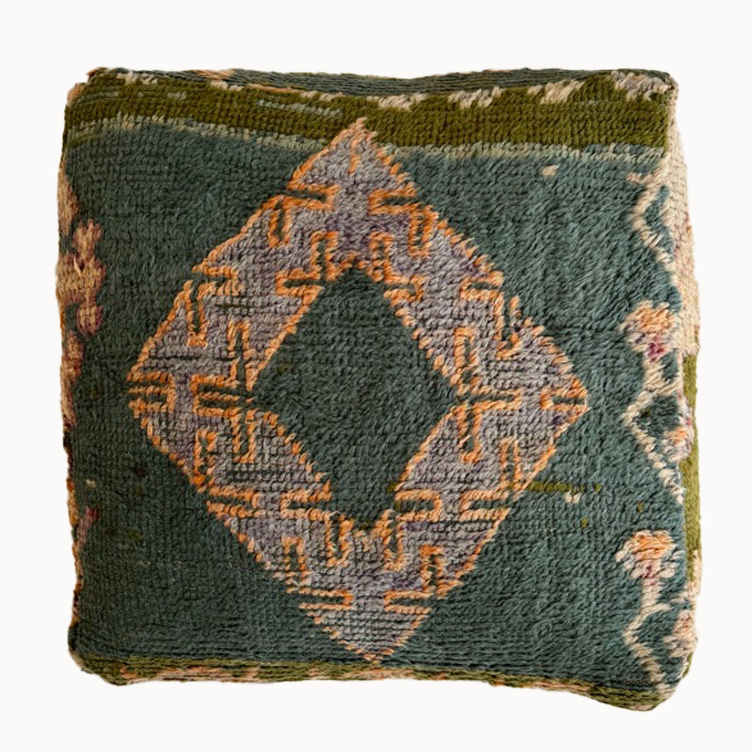 Eliza Vintage Green Taznakht Pouf