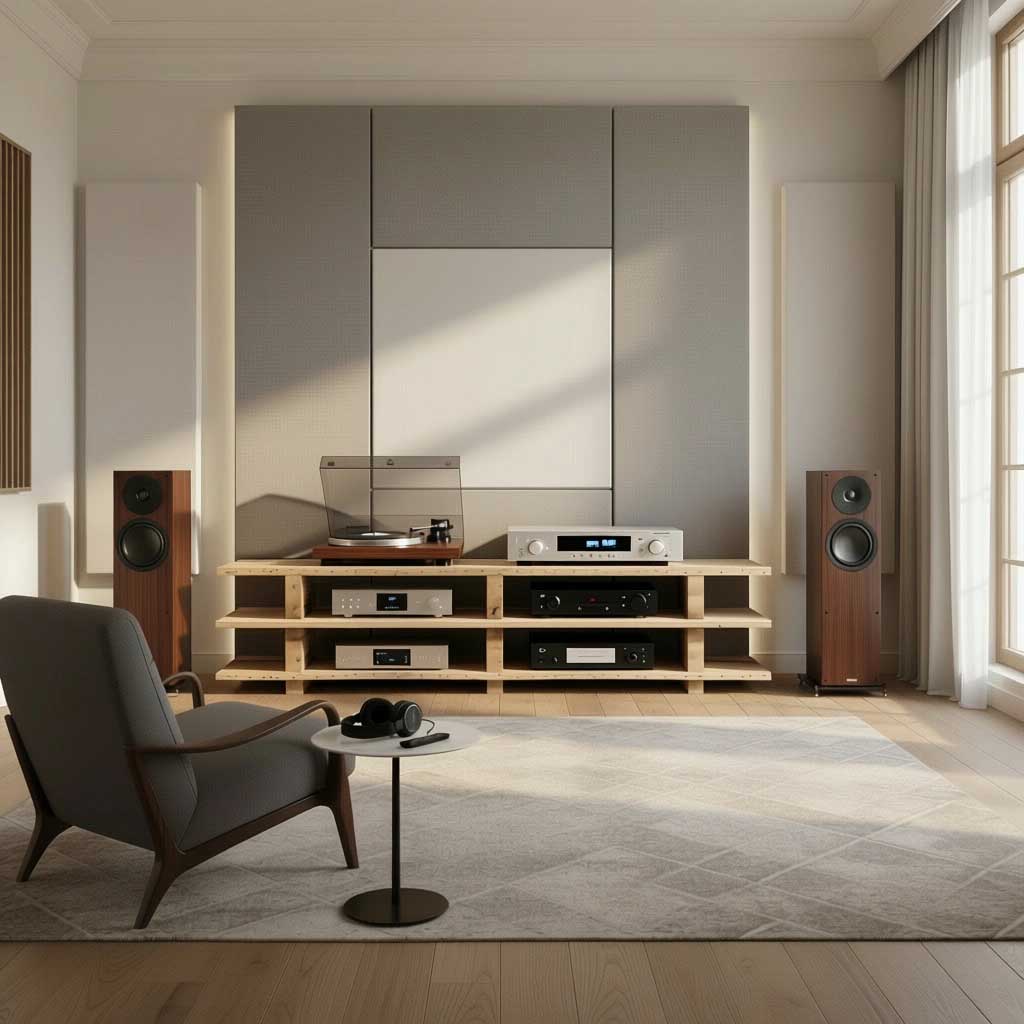 Joe Parvey inspects construction at the new home of House of Stereo in 2022